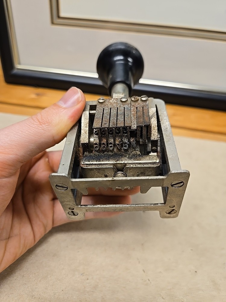 Antique Automatic Numbering Machine 1920s-30s Ectan NY German Made Pre War Work
