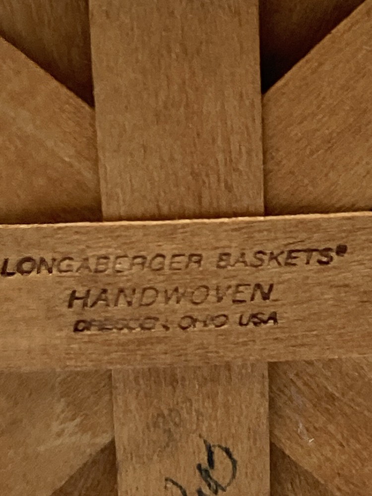 Longaberger Brown Round Shape Storage Basket With Double Handles