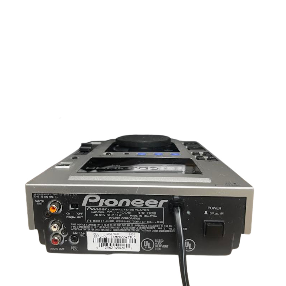 Pioneer DJ CDJ-100S CD Player silver Compact Disc Player [Not Tested]