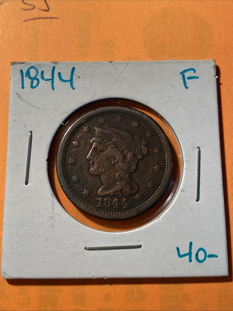 US 1844 Large Cent Fine