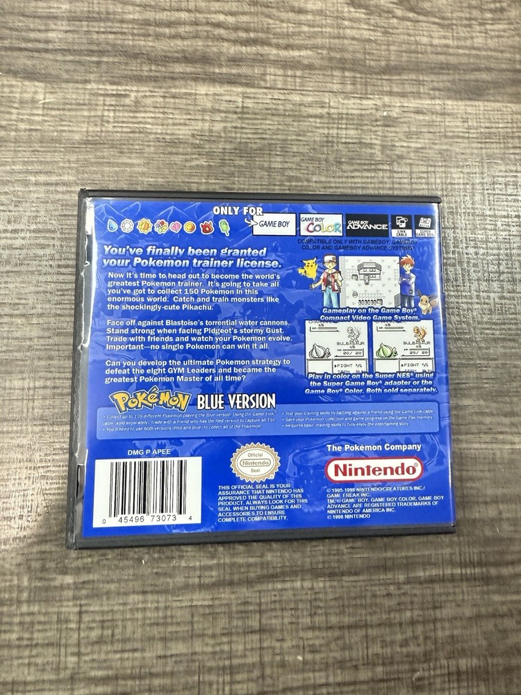 Pokémon Blue Version Pokemon CASE ONLY Game Boy GB Box