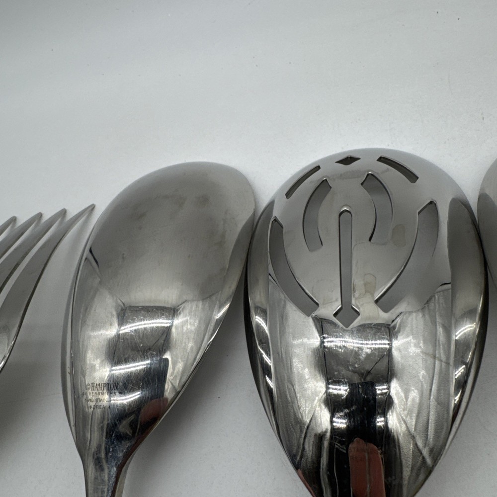 HAMPTON Silversmith 4 Piece Large Hostess Serving Set 18/10 Glossy Stainless