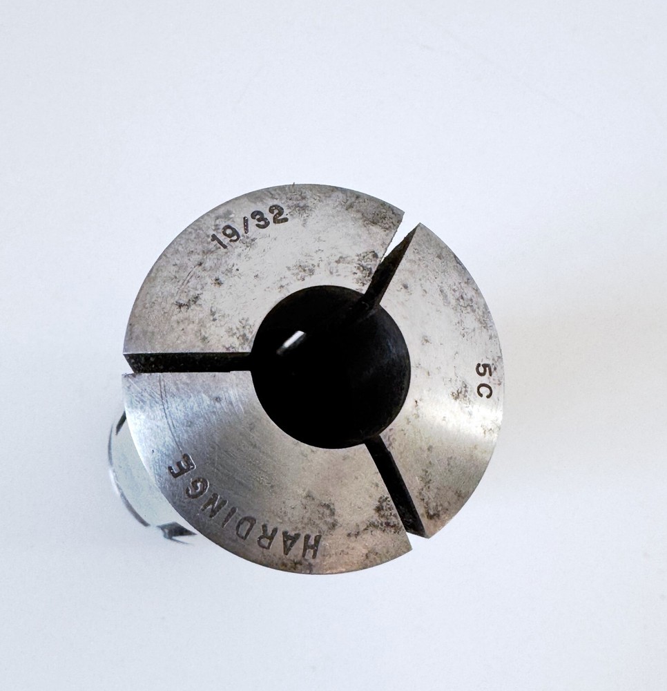 19/32" HARDINGE 5C Round Collet External & Internal Threads .5937" USA