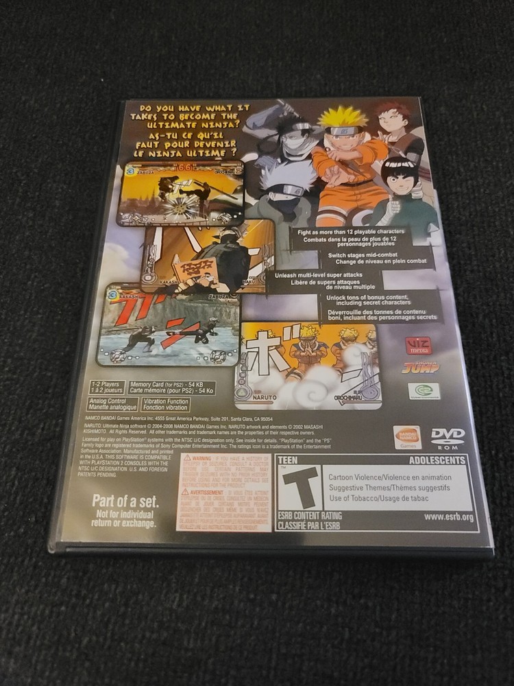 Playstation 2 Naruto Ultimate Ninja Case & Manual Only