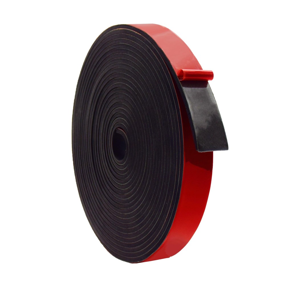 Solid Neoprene Rubber Strips with Adhesive Backing 1/8 .125" Thick x 1" Wide ...