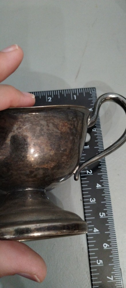 Vintage Silver plate Gravy Server Pitcher 3" Base X 4" Tall X 8" Width