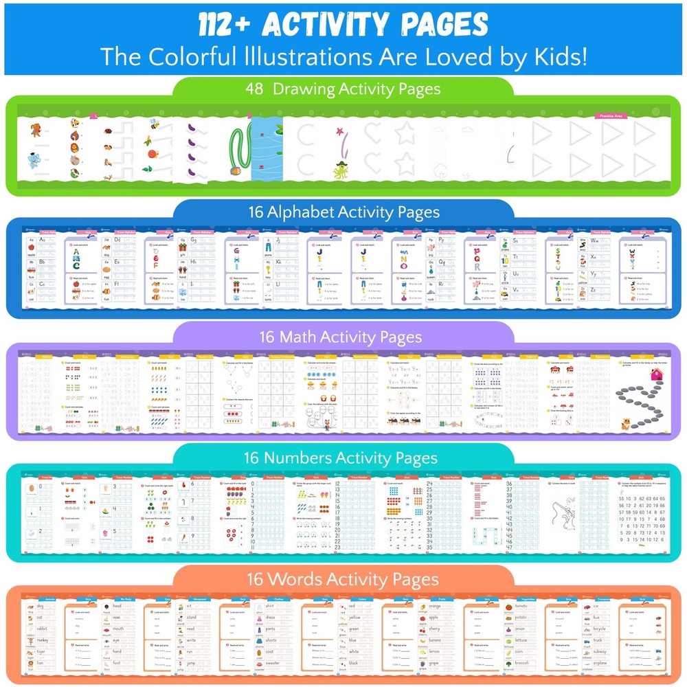 Magic Grooved Writing Practice for Ages 3-8, Handwriting Practice...