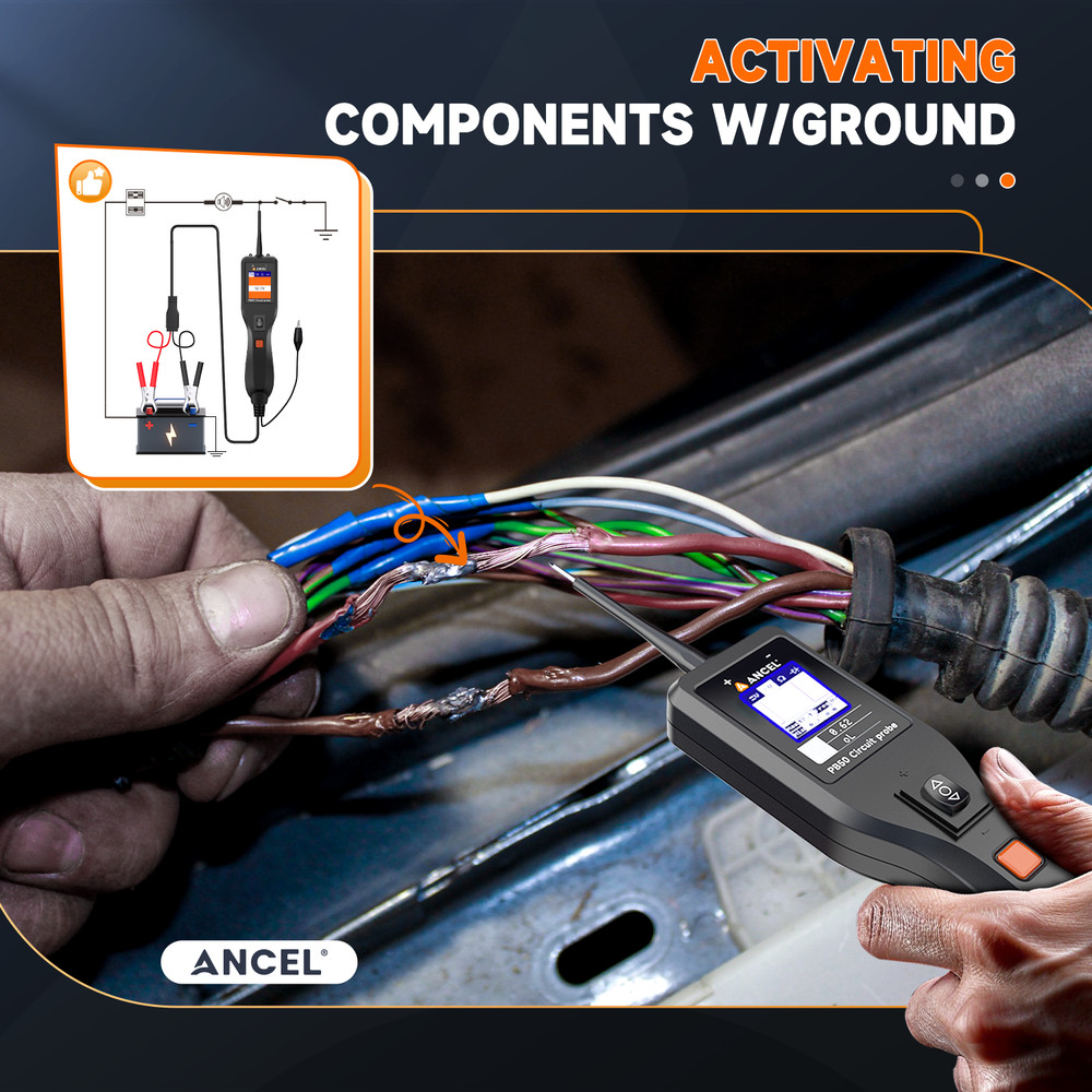 ANCEL PB50 Circuit Probe Test Electrical Diagnostic Short Finder Dual Flashlight