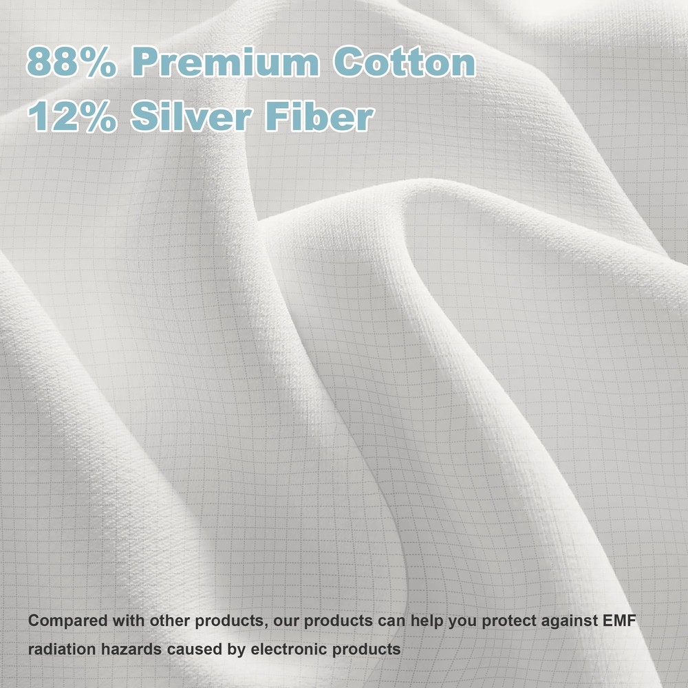 Grounding Sheets King Size,Grounding Flat Sheets 20% Silver for Bed Sleeping ...