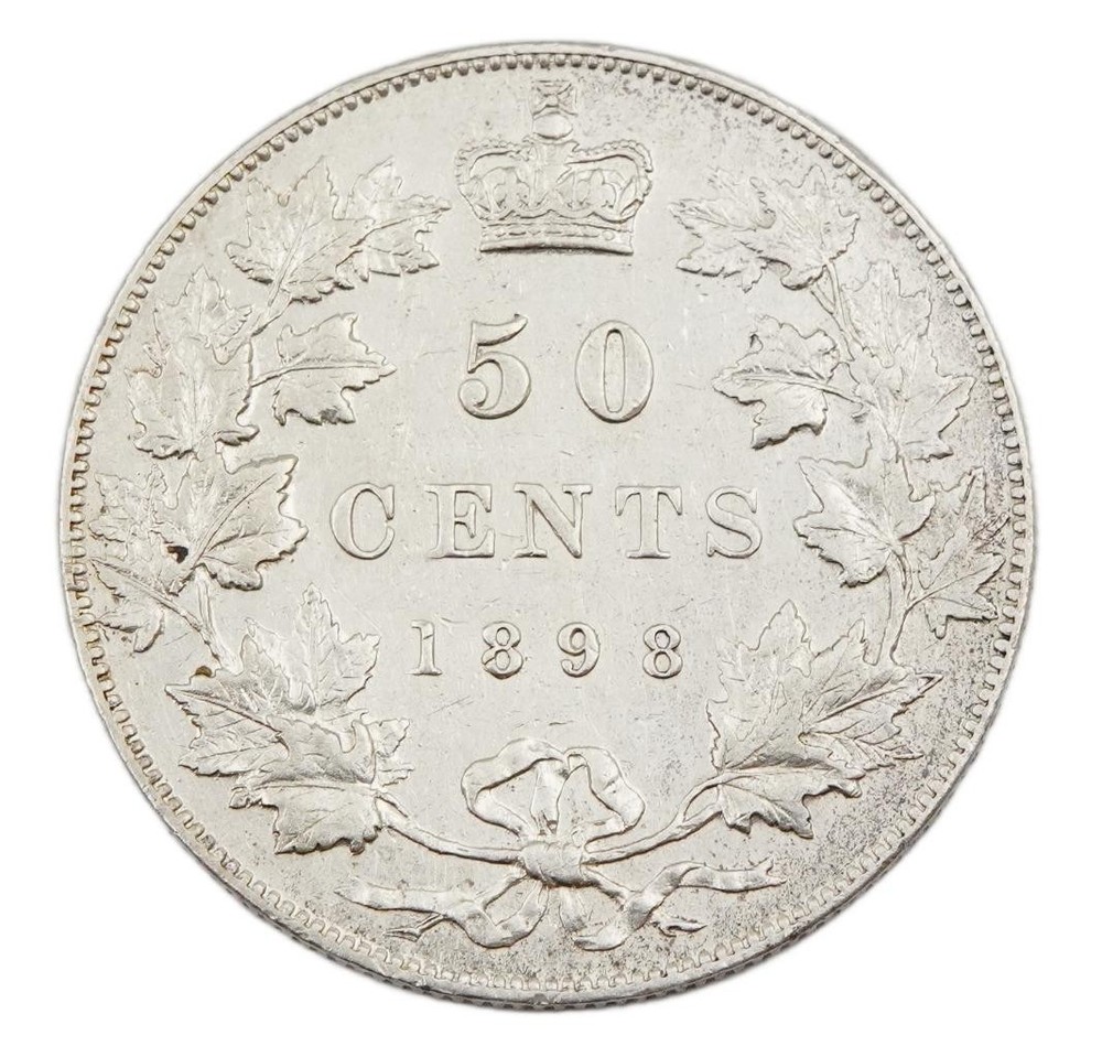 1898 Canada 50 cents nice EF cleaned