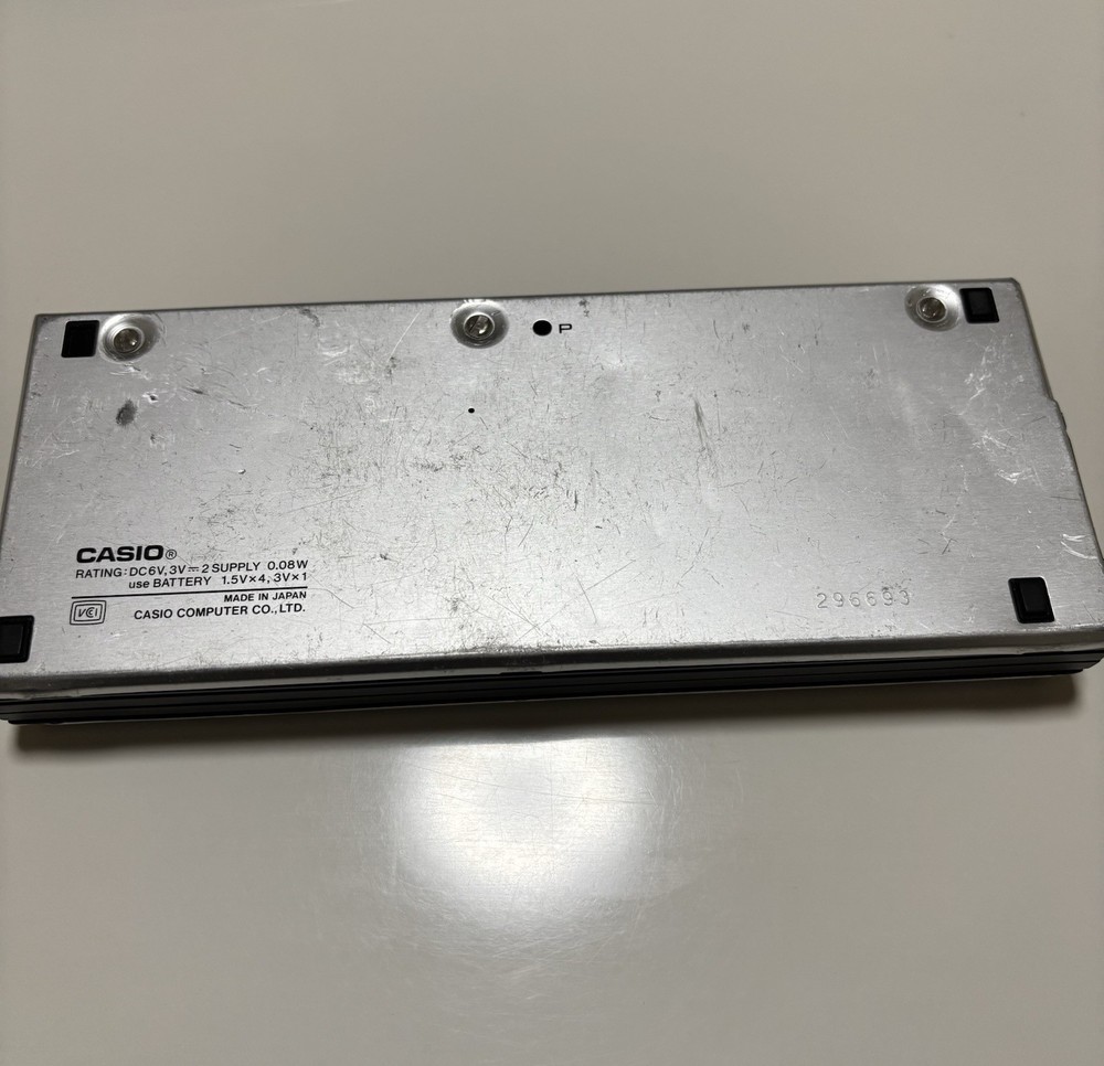 CASIO VX-4 mini Pocket Personal Computer Calculator Tested AA Battery Replaced.