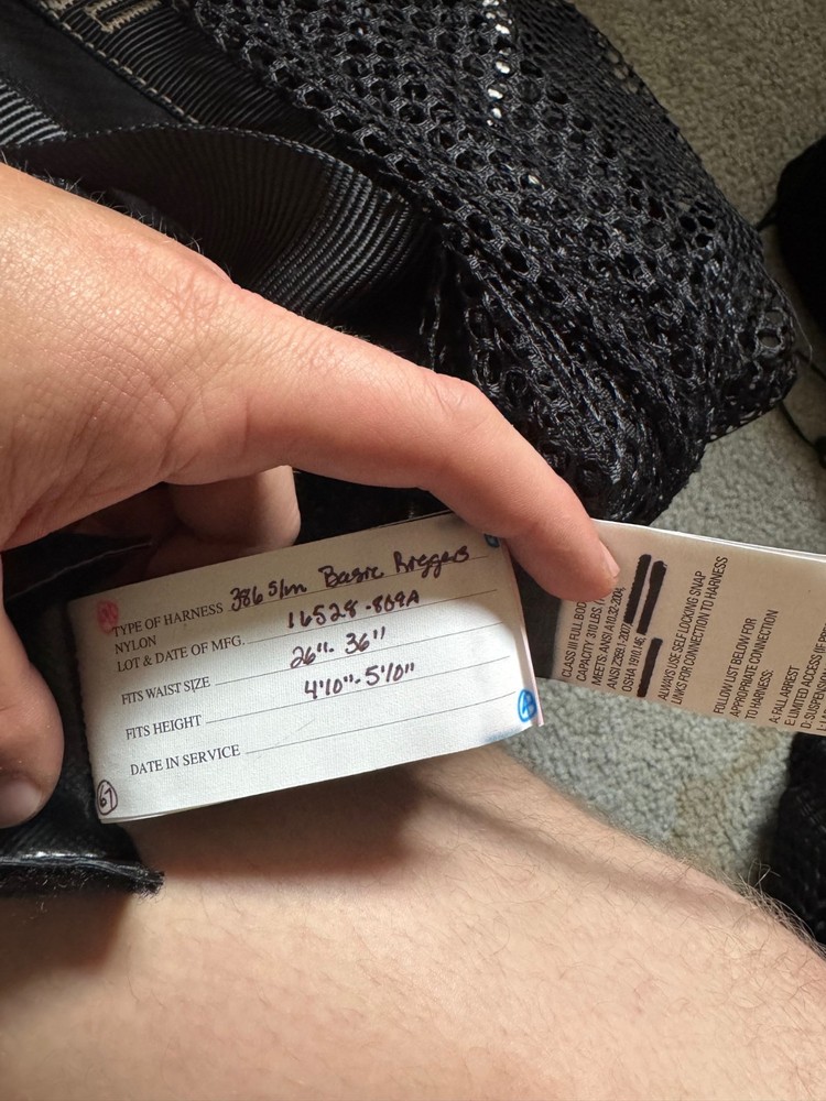 NEW Yates 386 Basic Rigging Harness Small/Med