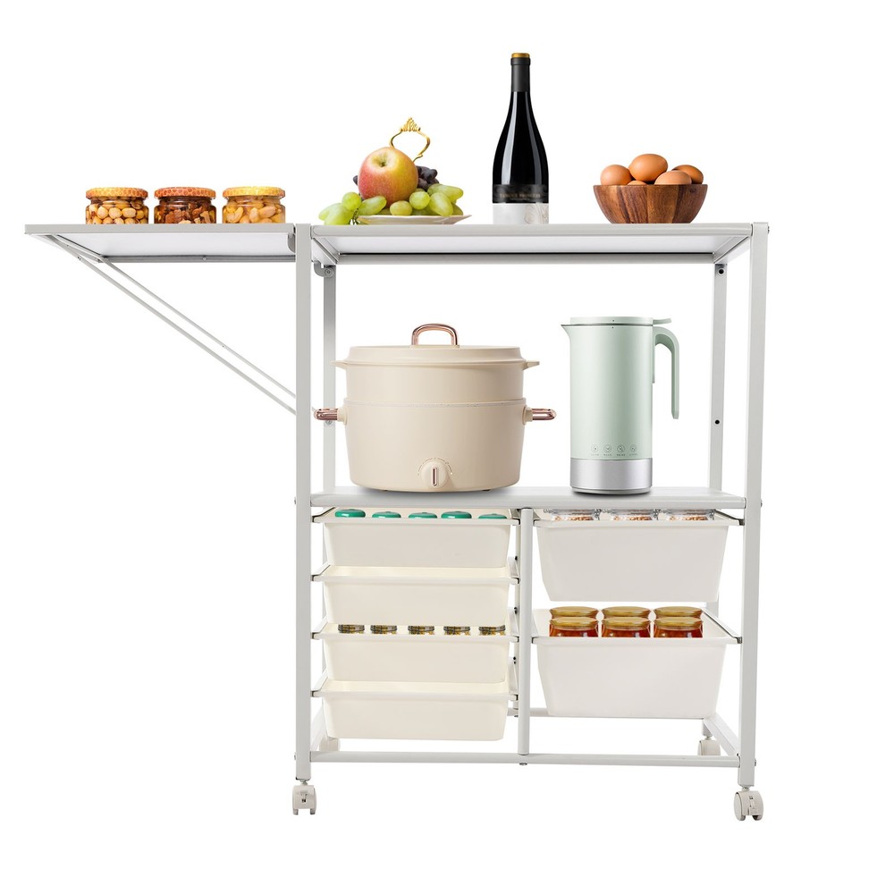 Storage Shelf, 2-Tier Organizer Shelf, Freestanding Space Saver Storage Shelf