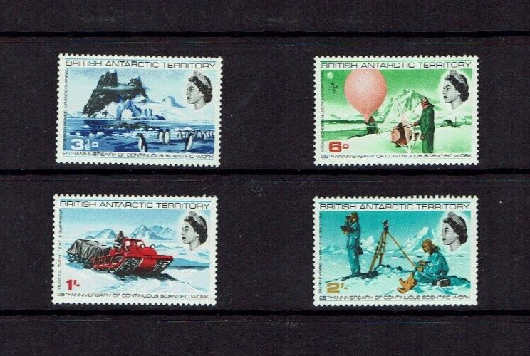 British Antarctic Territory: 1969, 25th Anniv.  Continuous Scientific Work, MLH