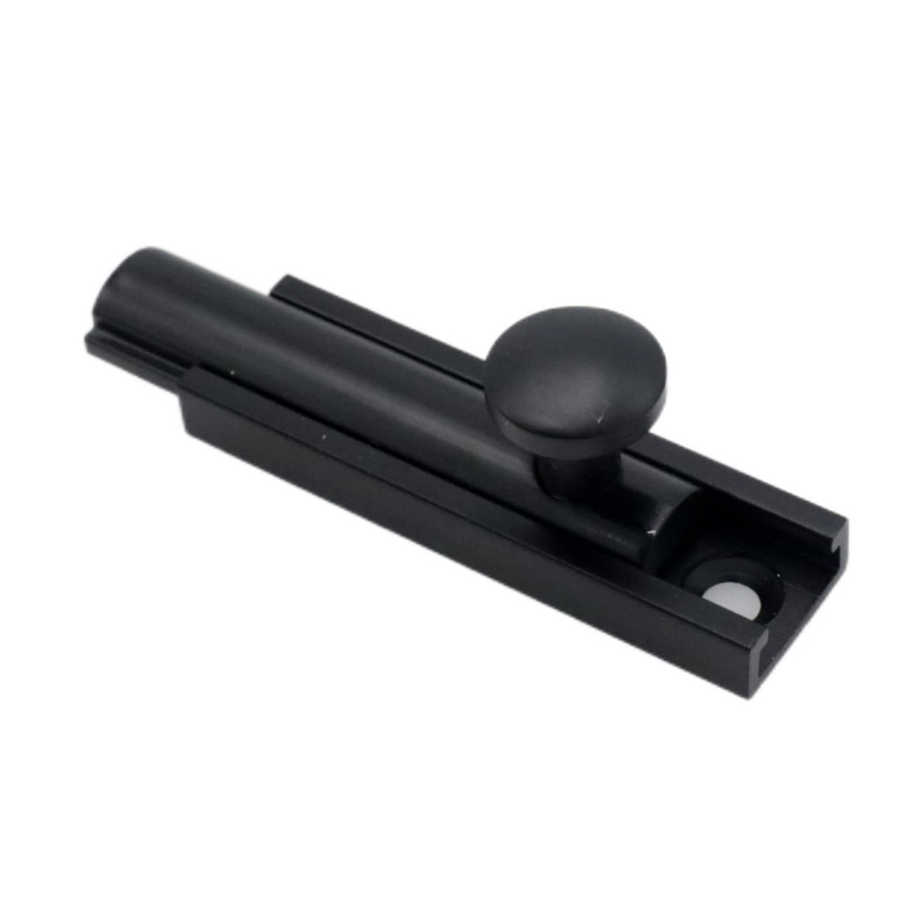 Joyangy 2 Inch Solid Copper Surface Bolt, Slide Lock, 2inch, Black