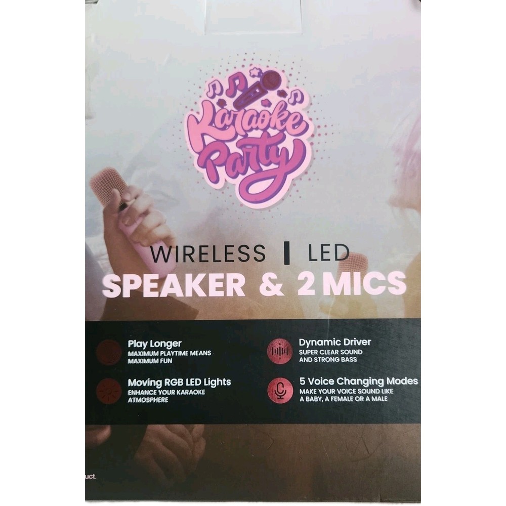 NIB! Pressplay Double Mic Karoake Speaker Machine System