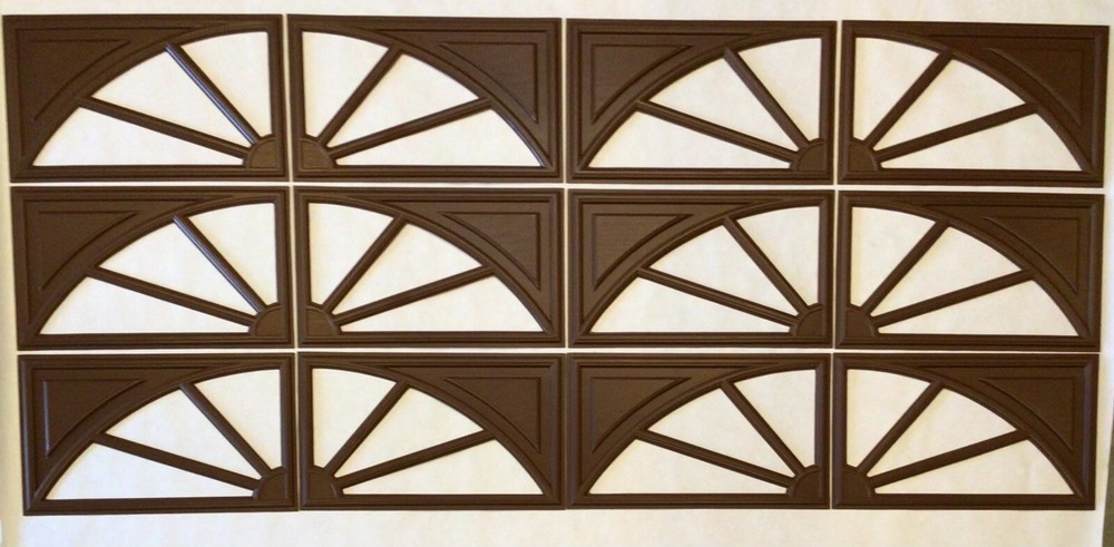 12 Amarr Wagon Wheel Replacement Insert for Short Panel Amarr Garage Walnut