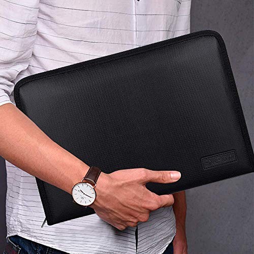 Expanding File Folder Important Document Organizer Fireproof Black,25 Pockets