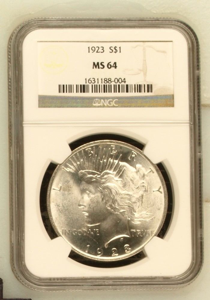 1923 Peace Silver Dollar NGC MS-64