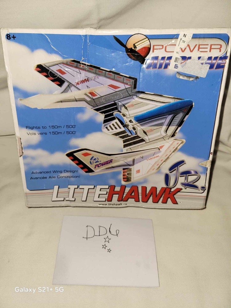 LiteHawk Jr. Power Airplane Glider In Box
