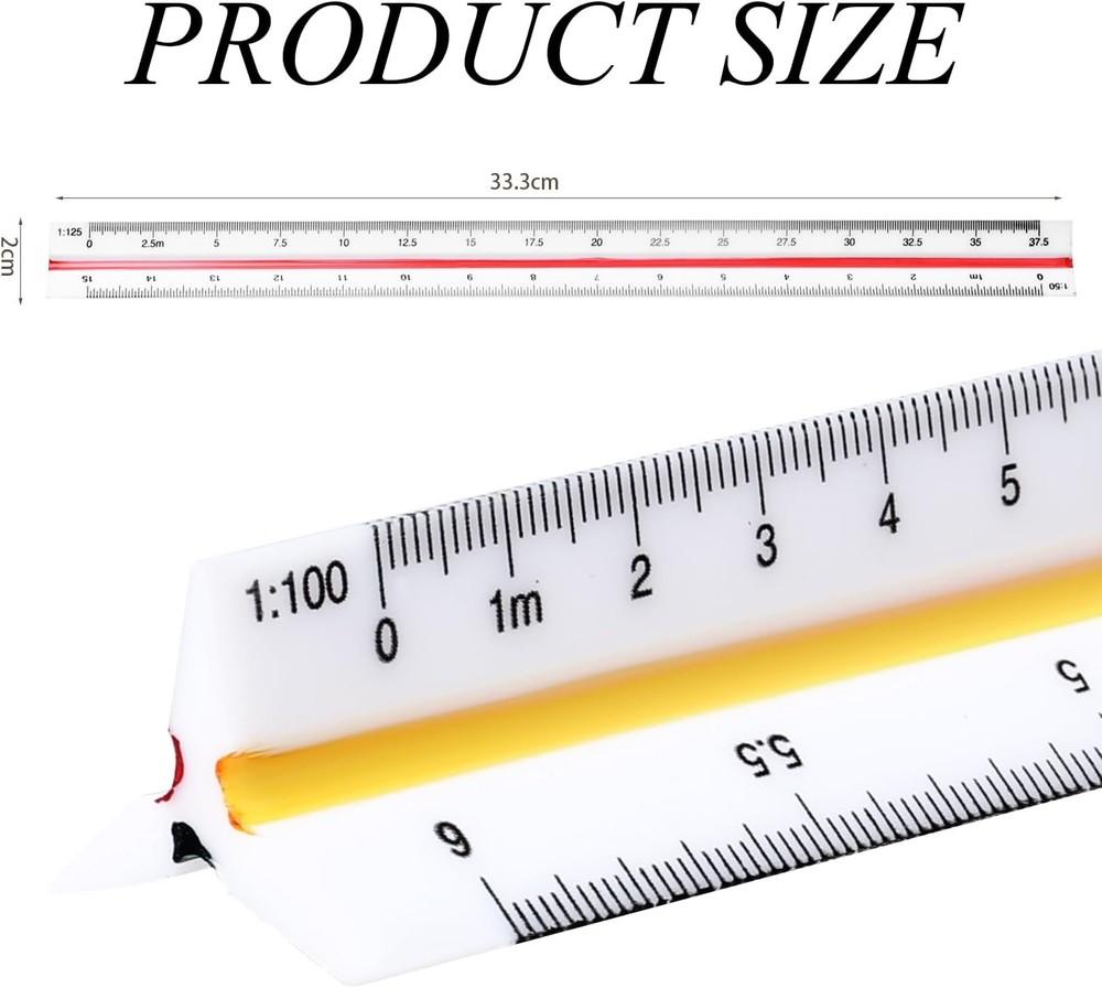 Architectural Scale Ruler 12 Inch Engineering Drafting Ruler for Architects