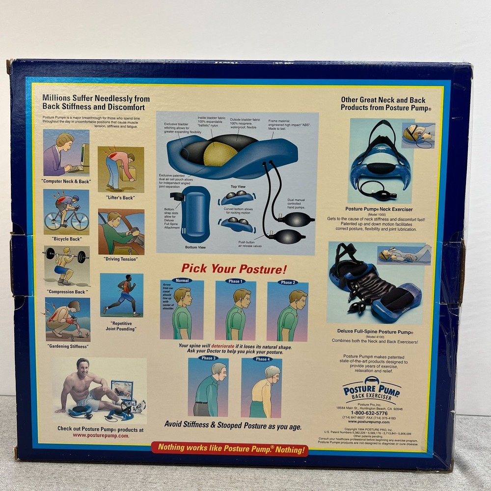 Posture Pump Professional Model Neck Exerciser Cervical Disc Hydrator