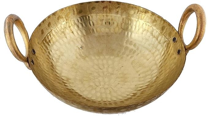 Brass Kadai for Cooking (Brass Colour, 1700 ml)