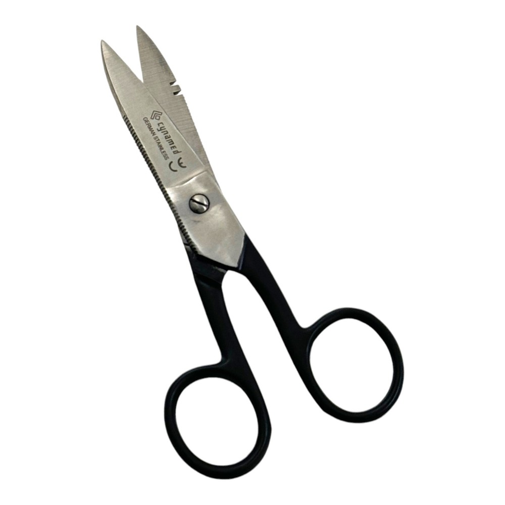 Wire Stripping and Cutting Electrical Scissors 5.25in, Multi-Purpose (Black)