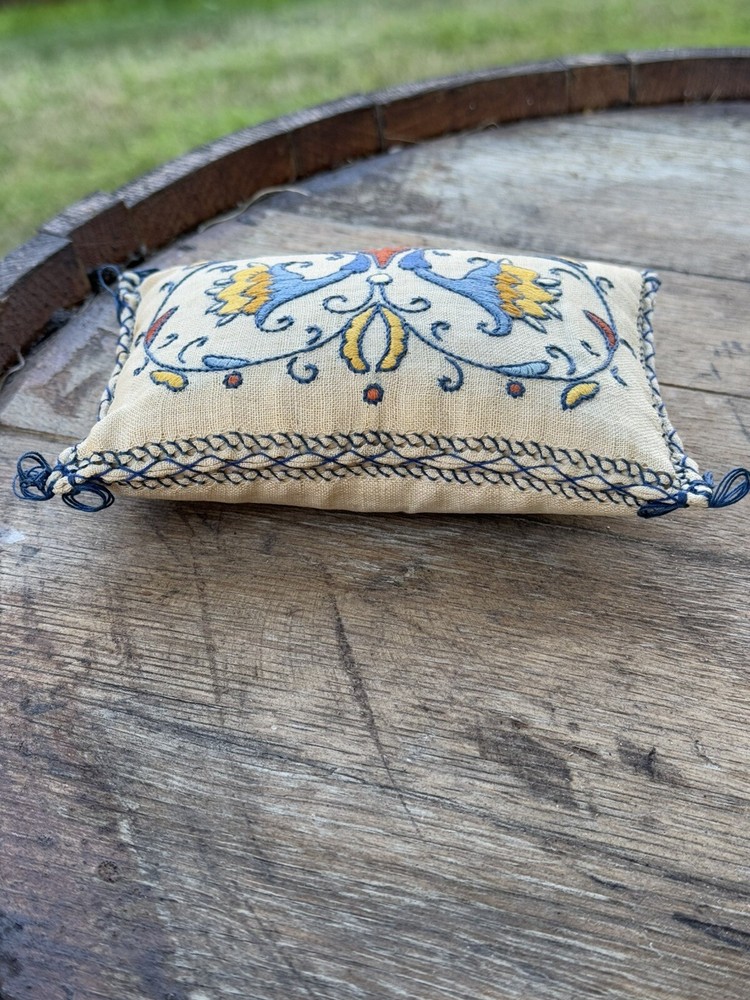Antique Crewel Work Pin Cushion