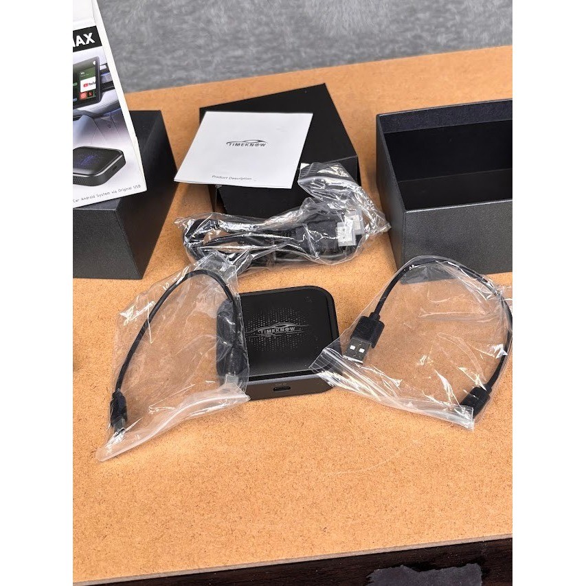 Timeknow Android Box Max R607 Wireless CarPlay Android Auto Adapter Iron Gray