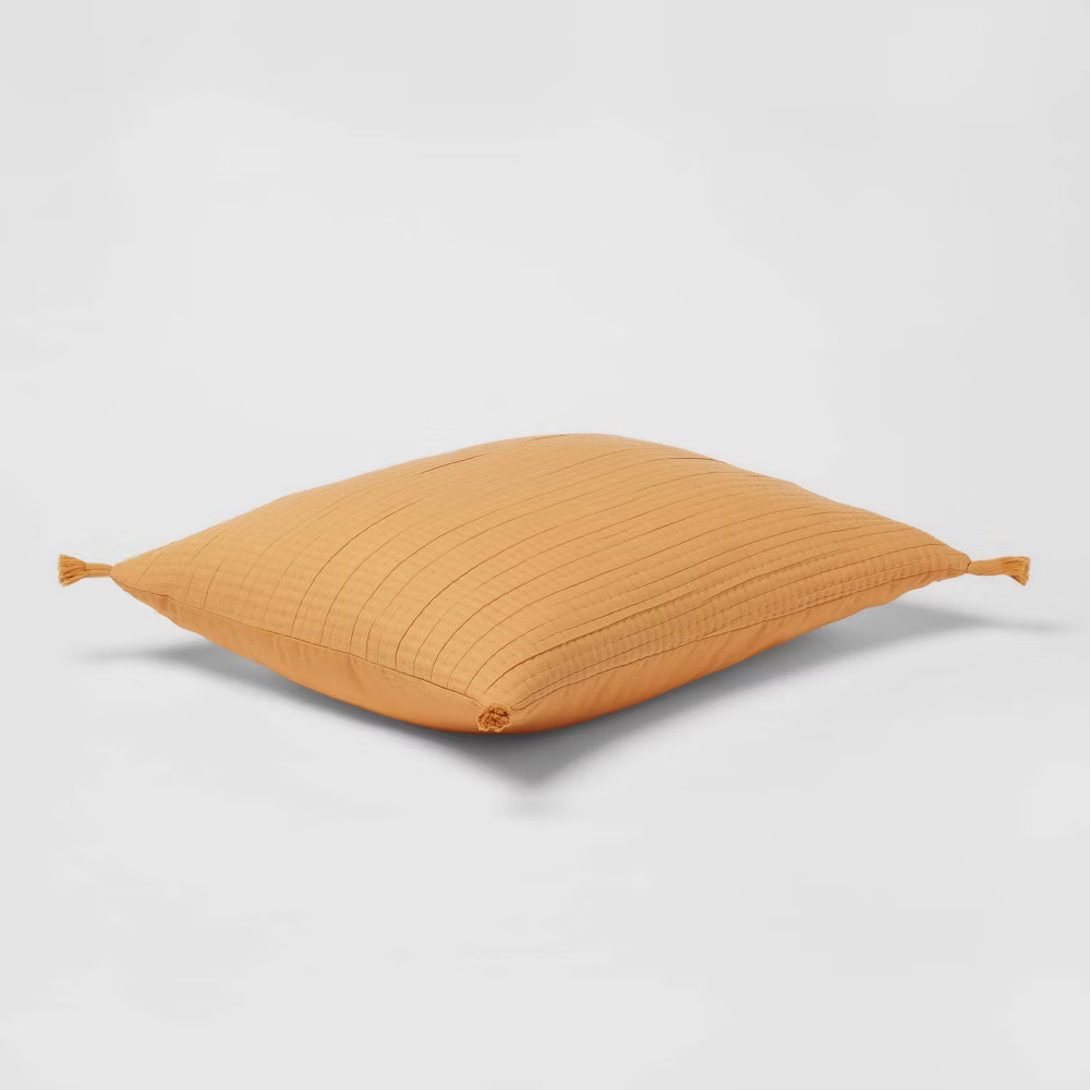 Standard Double Cloth Quilt Sham Mustard - Threshold