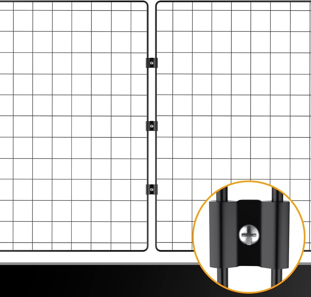 18 Pcs Gridwall Joining Clips Black Wire Grid Panel Connectors for Wall Grid ...