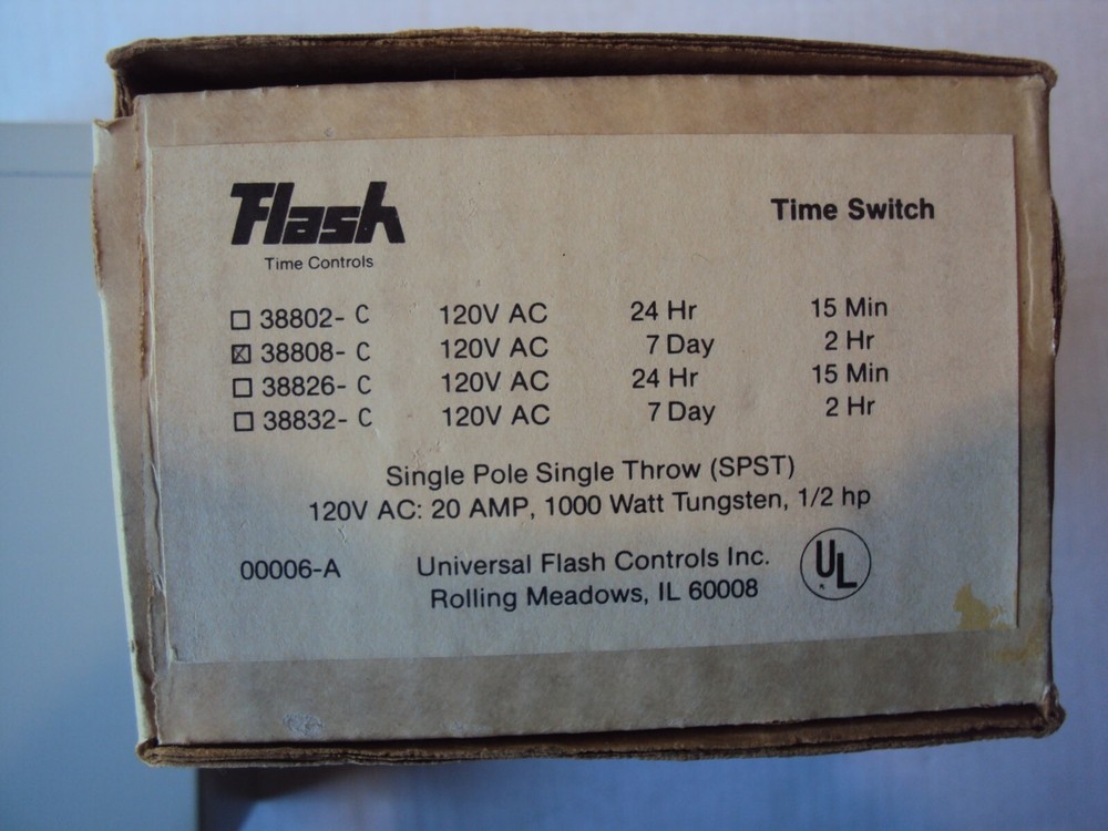 FLASH Time Control model : 38808-C Time Switch