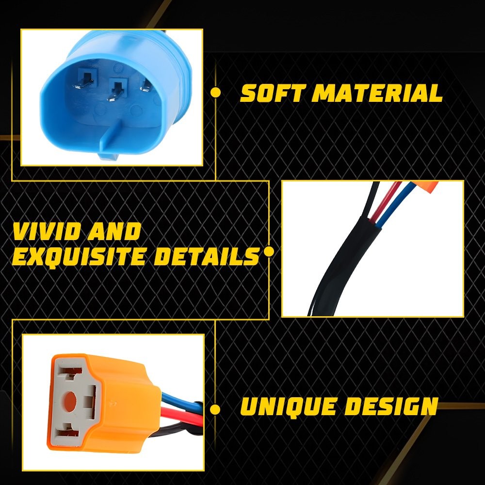 Conversion Wire 9004 HB1 TO 9003 HB2 Two Adapter Harness Head Light Plug Play