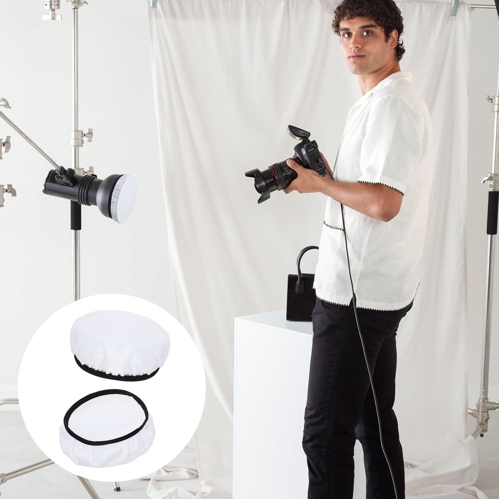 7"/18cm Light Diffuser,Soft Diffuser Lamp Cover White Shade 4Pcs, white