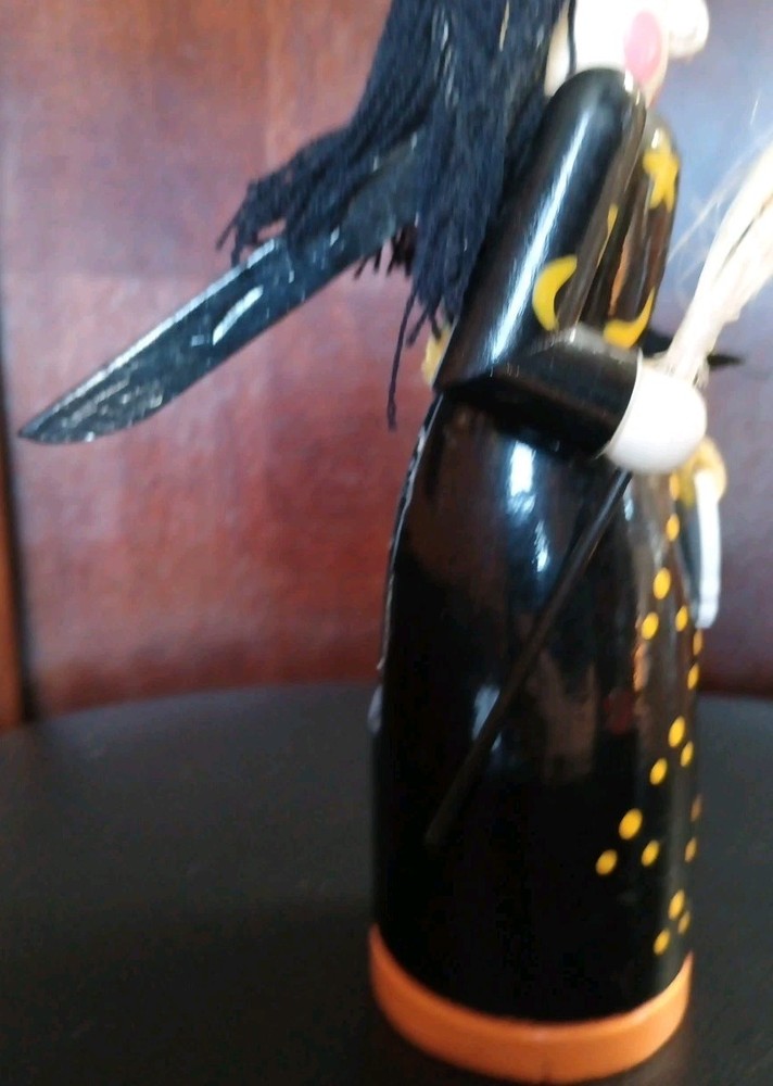 Halloween Witch Nutcracker Wood 10.25" Tall - Hand Made
