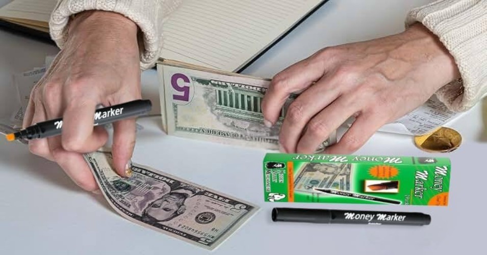 Professional Counterfeit Bill Detector Pens - 5-Pack with Chisel Tip Precision