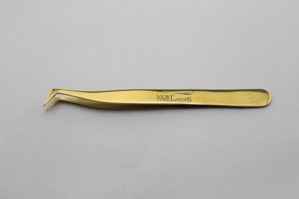 Eyelash Extension Tweezers Gold