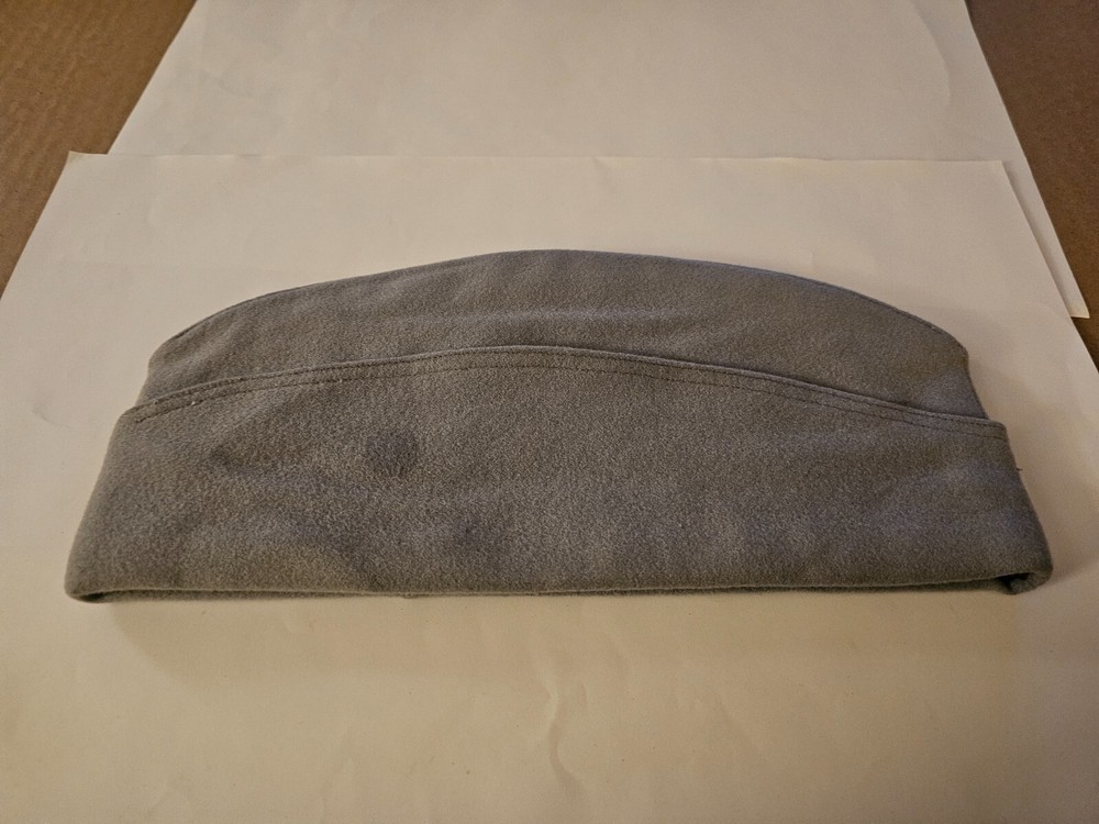 UNKNOWN COUNTRY GARRISON HAT COLD WAR SIDE CAP ARMY MILITARY ORIGINAL GRAY