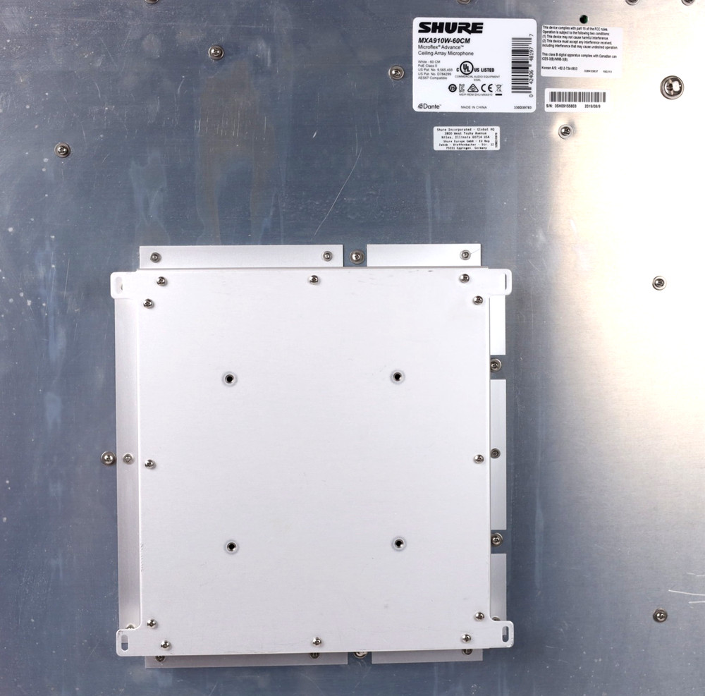 Shure MXA910W-60CM Microflex Advance Ceiling Array Microphone With Dante w208