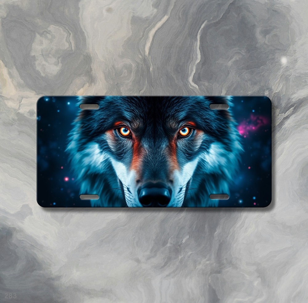 Bold Wolf License Plate Personalized Vanity Plate Unique Gift