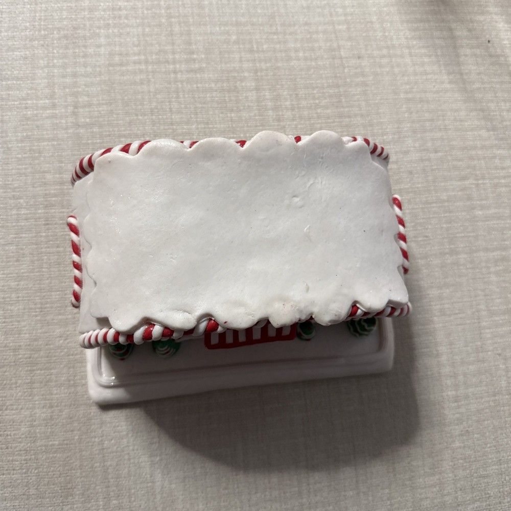 Christmas LED-Lighted Red Gingerbread Candy Cane House