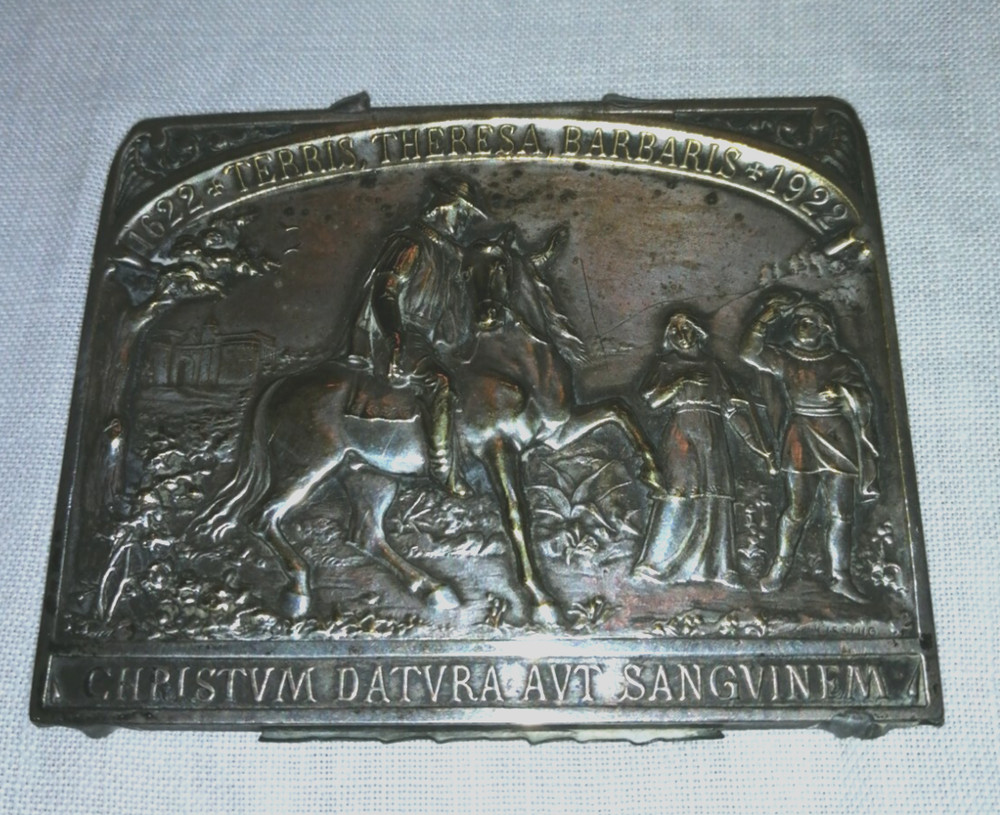 Antique Silver Non Silver Religious Subject Plaque
