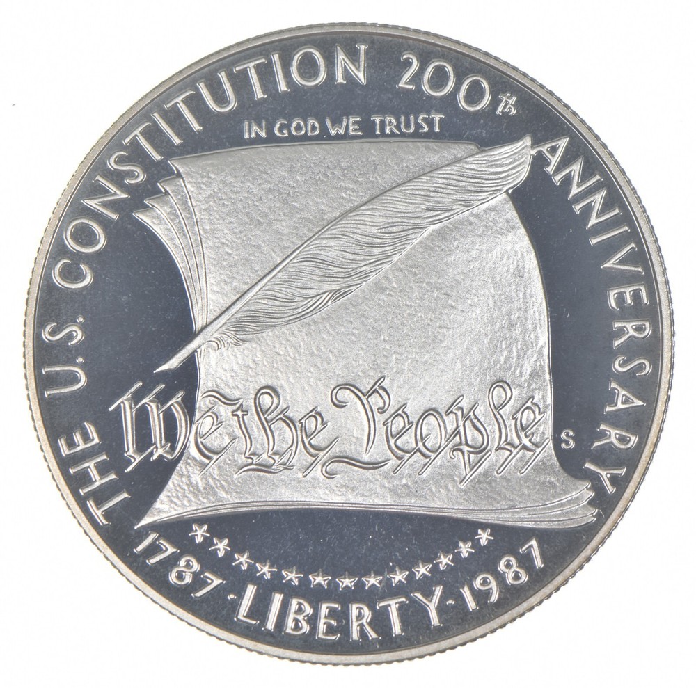Proof 1987 Constitution Bicentennial - US Commemorative 90% Silver Dollar