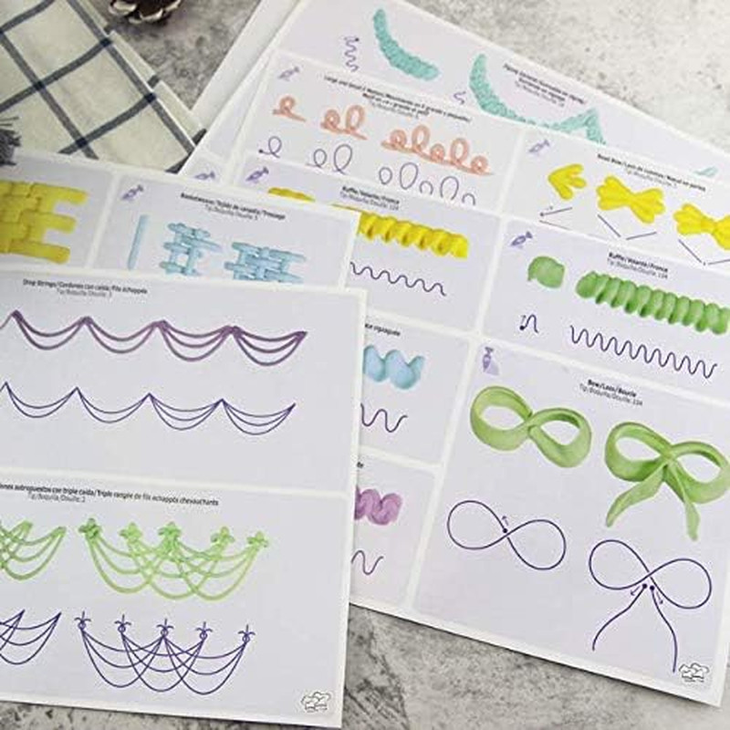 23 Sheets/Set Cake Decorating Practice Board Cream Decorating Drawings