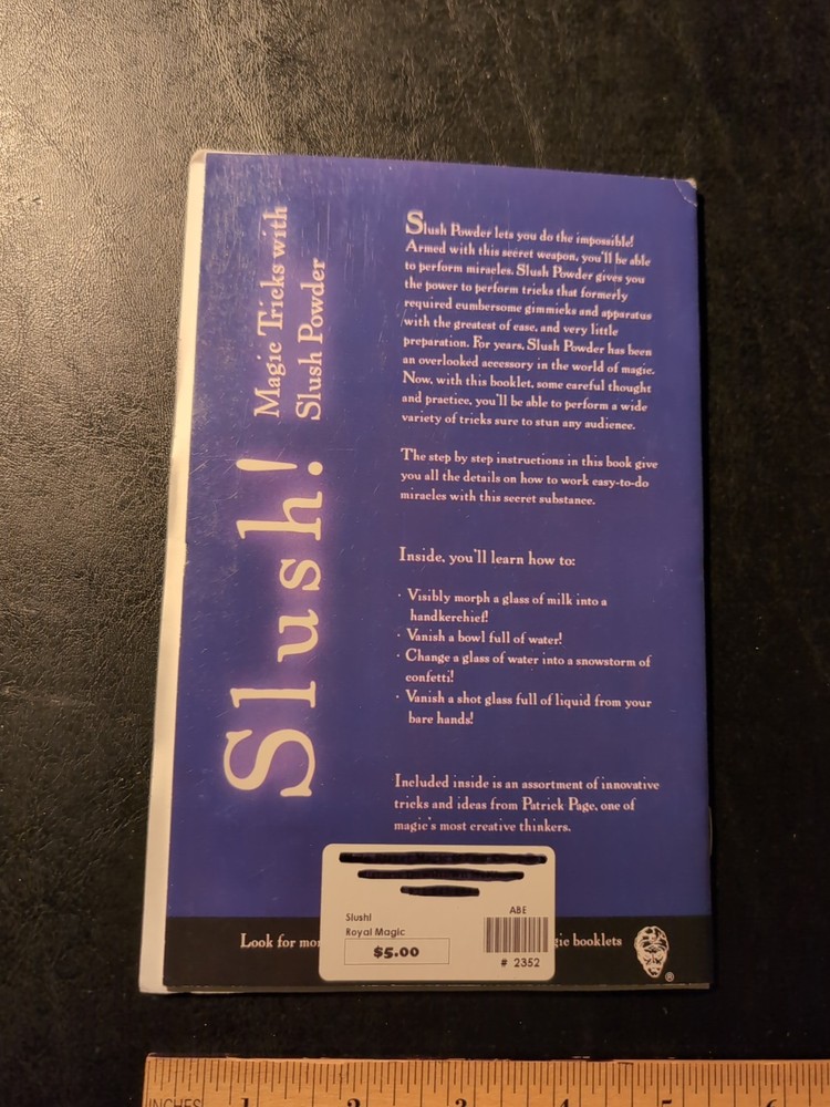 Magic Tricks With SLUSH POWDER Booklet