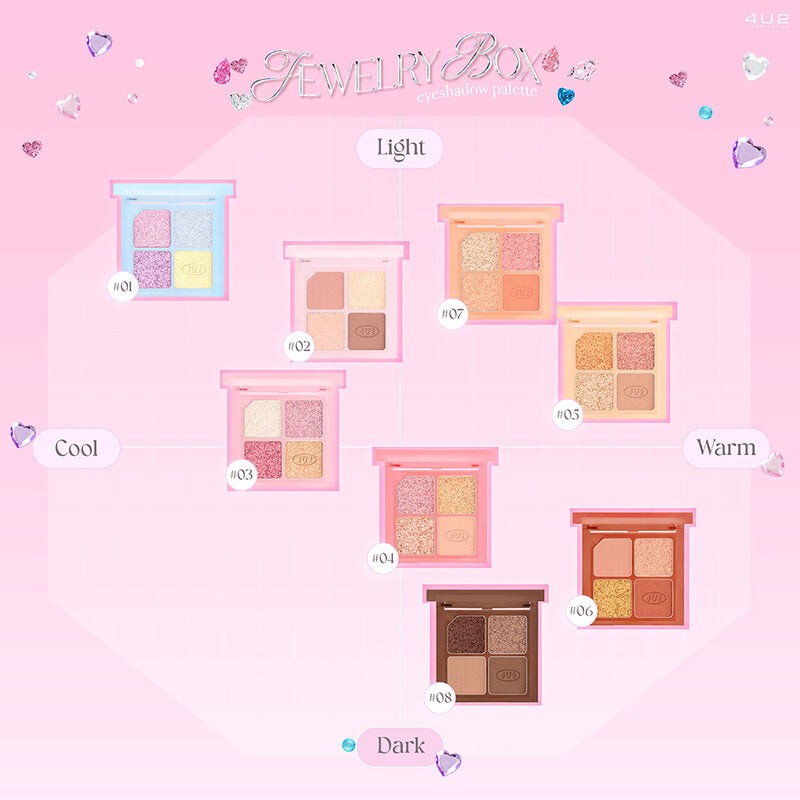 4U2 Eyeshadow Palette - 4 Shades #01 Diamond
