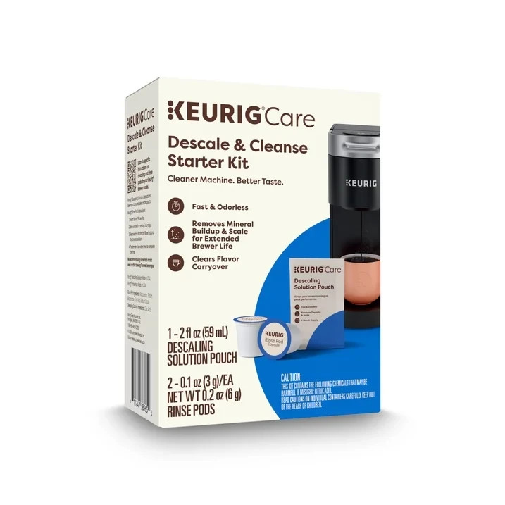 Keurig Descale & Cleanse Starter Kit Coffee Maker Cleaner Solution Kit