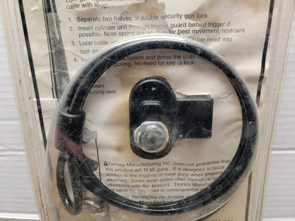 Timney Triggers Double Security Cable Gun Lock Trigger Lock Unopened