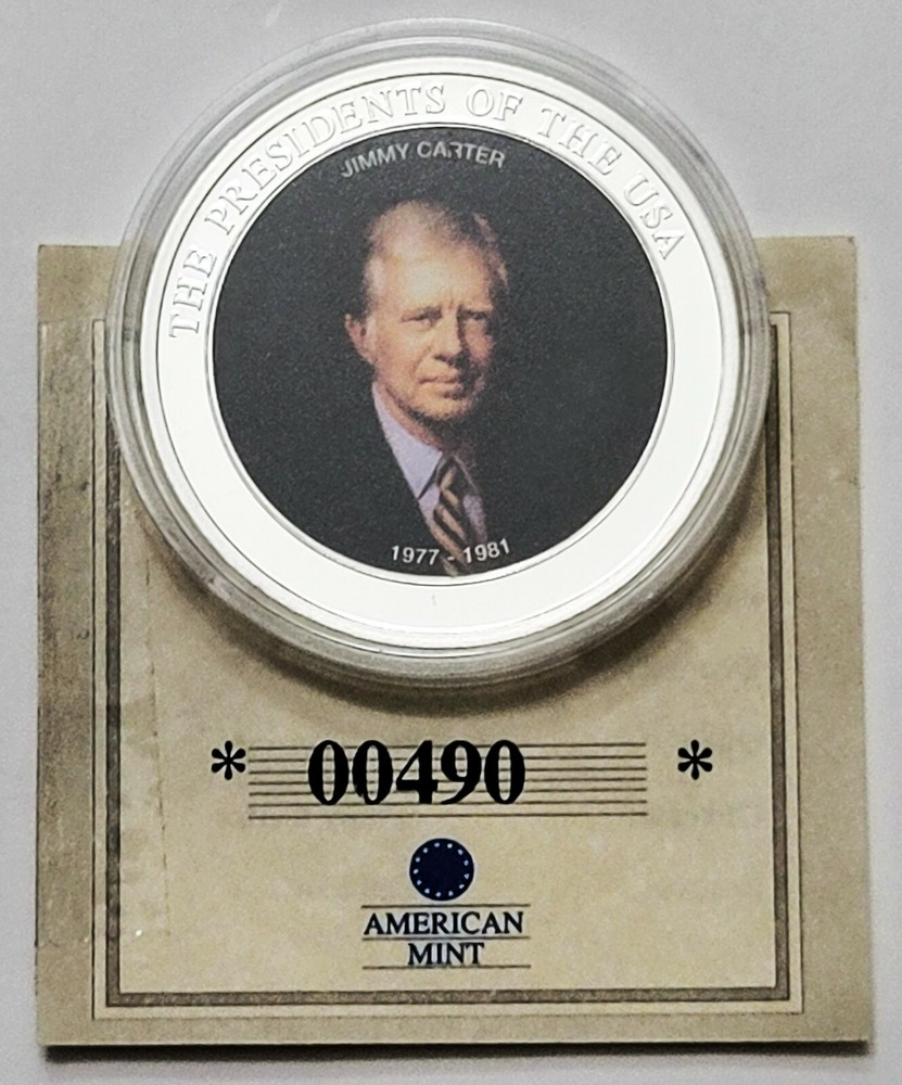 Jimmy Carter American Mint Colorized Commemorative Proof Coin